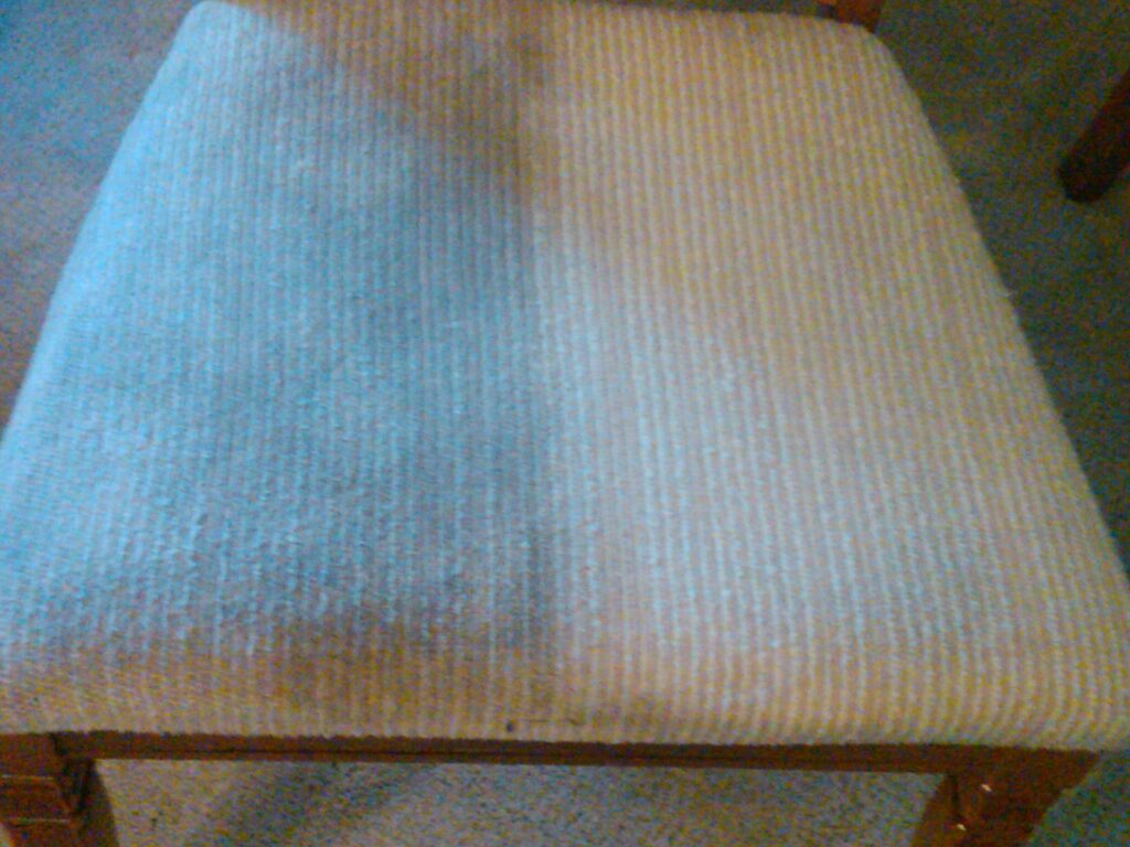 chair upholstery cleaned and dirty