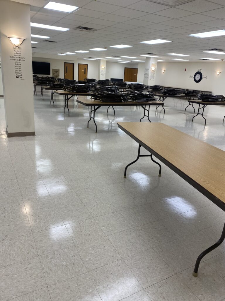 shiny floors after a buffing